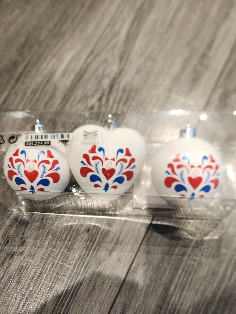 NWT IKEA Set Of 3 Christmas Ornaments